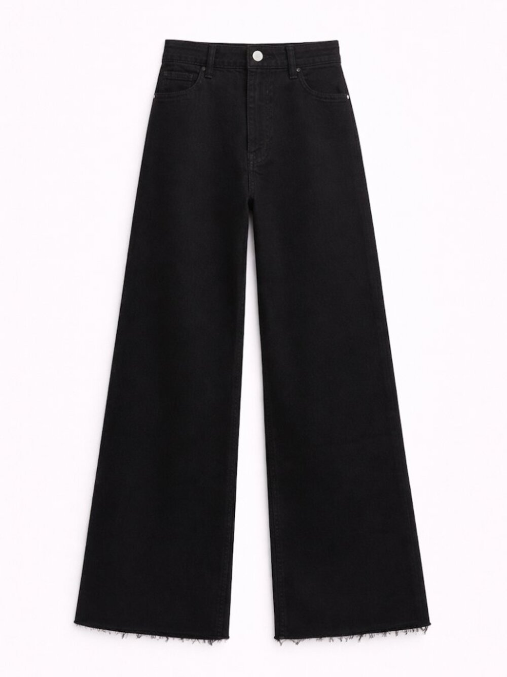 Zara • black wide leg cullotte jeans